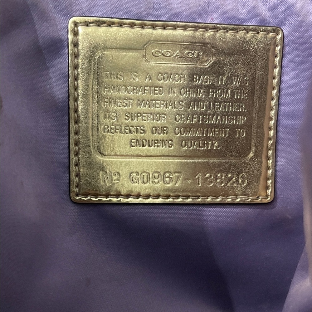 Coach Tan and Brown Signature Tote - Picture 6 of 10